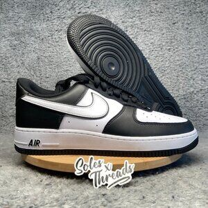 Nike Air Force 1 '07 Men Size 10.5 Black White Sneakers DV0788-001